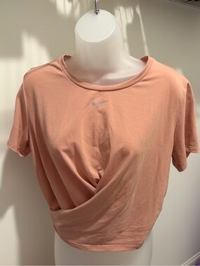 Nike Dri-Fit One Luxe Twist-Front Short Sleeve Top
